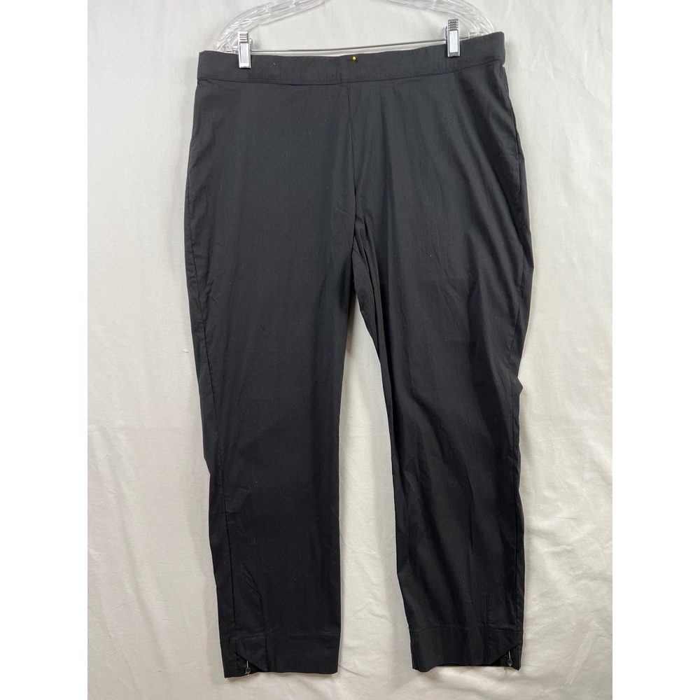 Foil Brand Trapzee Taper Trousers Technical Women 12 Black Cotton Stretch Pants